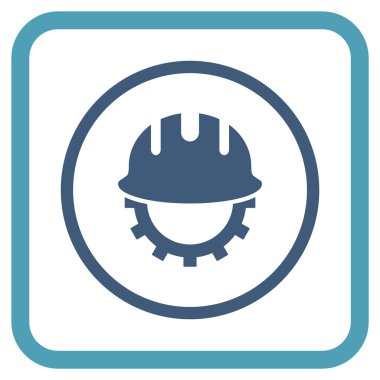 Geliştirme işçisi vektör simgesi bir çerçeve içinde