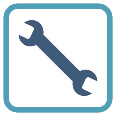 İngiliz anahtarı vektör simgesi bir çerçeve içinde