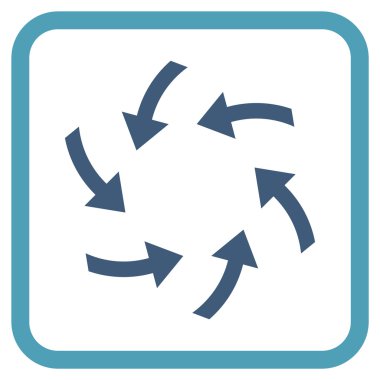 Oklar vektör simgesi bir çerçevede girdap