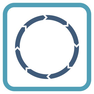 Döndürme vektör simgesi bir çerçeve içinde