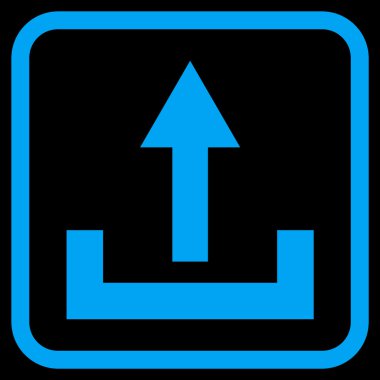 Vektör simgesi bir çerçeve içinde upload