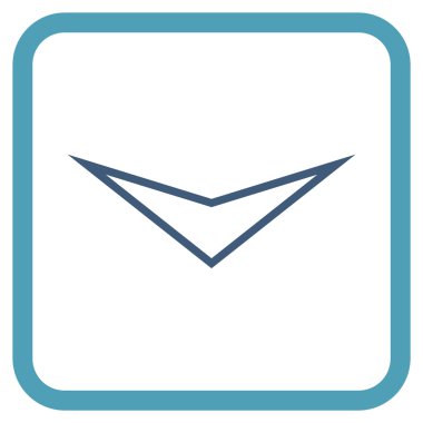 Vektör simgesi bir çerçeve içinde aşağı ok ucu