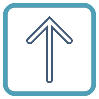 Vektör simgesi bir çerçeve içinde yukarı ok