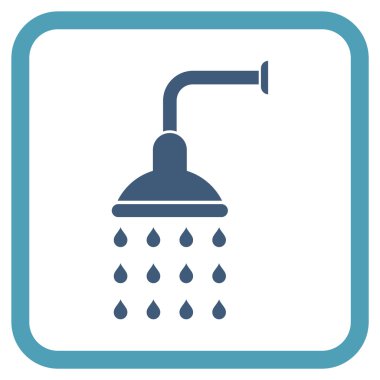 Duş vektör simgesi bir çerçeve içinde