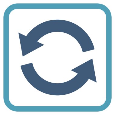 Vektör simgesi bir çerçeve içinde yenileme