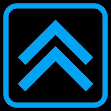 Vektör simgesi bir çerçeve içinde yukarı kayması