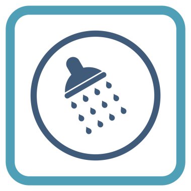 Duş vektör simgesi bir çerçeve içinde