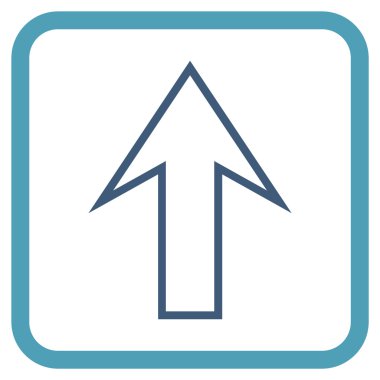 Vektör simgesi bir çerçeve içinde yukarı ok