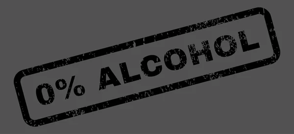 0 százalékos alkohol bélyegzőszöveg — Stock Vector