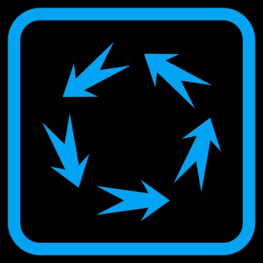 Döndürme vektör simgesi bir çerçeve içinde