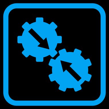 Dişli Tümleştirme vektör simgesi bir çerçeve içinde