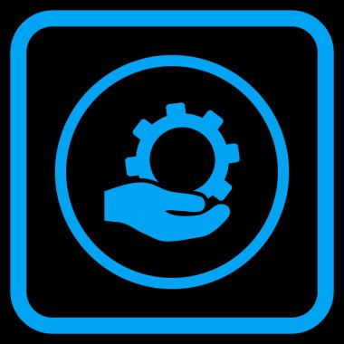 Hizmet vektör simgesi bir çerçeve içinde