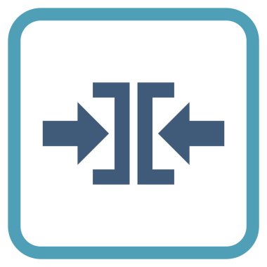 Basın yatay yöndeki vektör simgesi bir çerçeve içinde