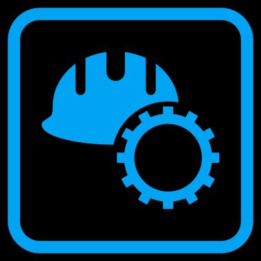 Geliştirme işçisi vektör simgesi bir çerçeve içinde