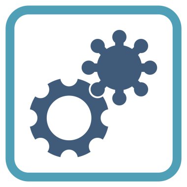 Gears'ı vektör simgesi bir çerçeve içinde