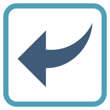 Vektör simgesi bir çerçeve içinde geri al