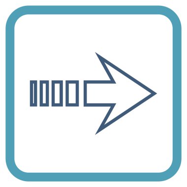 Doğru vektör simgesi bir çerçevede göndermek