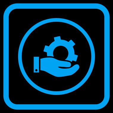 Hizmet vektör simgesi bir çerçeve içinde