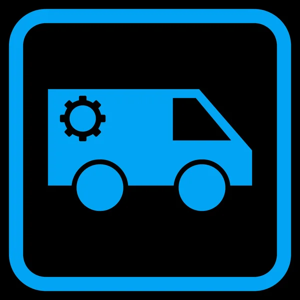 Ícone de vetor de carro de serviço em um quadro —  Vetores de Stock