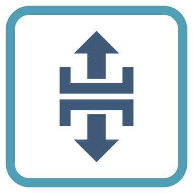 Düşey yönde vektör simgesi bir çerçeve içinde bölmek