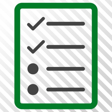 Denetim listesi sayfa vektör simgesi