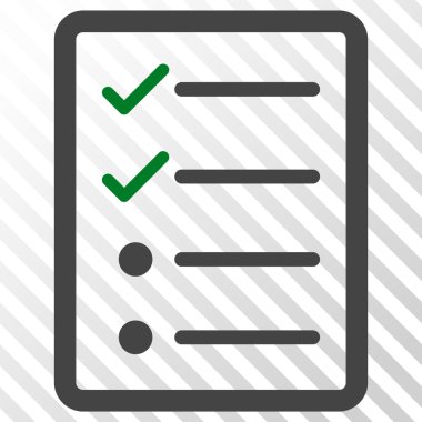 Denetim listesi sayfa vektör simgesi