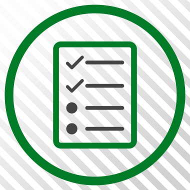 Denetim listesi sayfa vektör simgesi