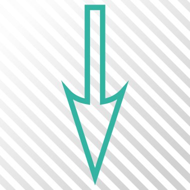 Vektör simgesi aşağı ok keskin