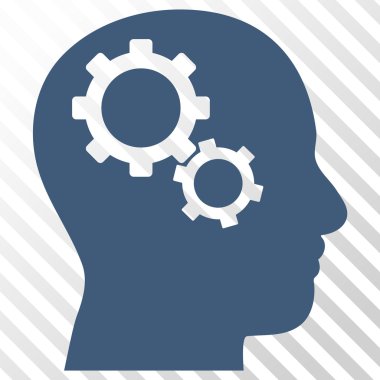 Beyin Gears vektör simgesi