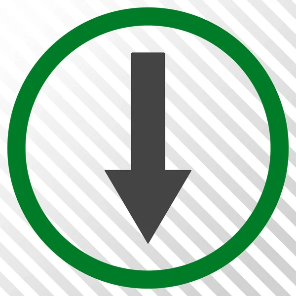 Down Rounded Arrow Vector Icon — Vector de stoc
