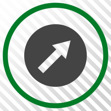 Yukarı sağ yuvarlak ok vektör simgesi