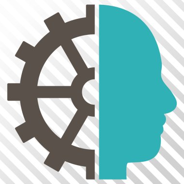 Cyborg dişli vektör simgesi