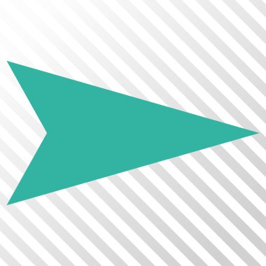 Ok ucu doğru vektör simgesi