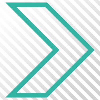 Ok ucu doğru vektör simgesi