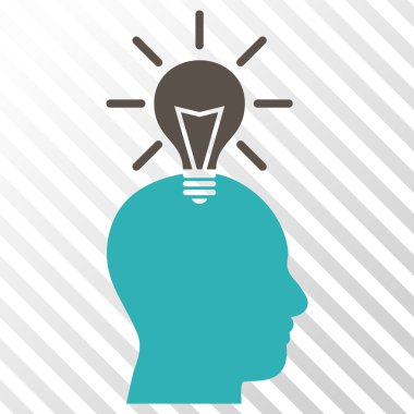 Dahi ampul vektör simgesi