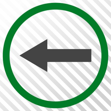 Sol ok vektör simgesi yuvarlak