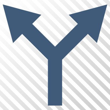 Vektör simge yukarı çatallanma ok