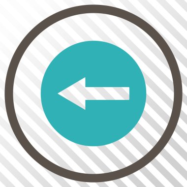 Sol ok vektör simgesi yuvarlak