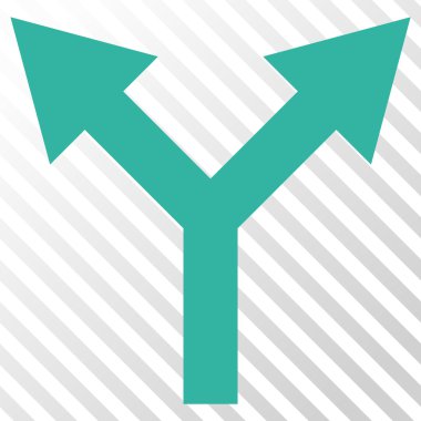 Vektör simge yukarı çatallanma ok