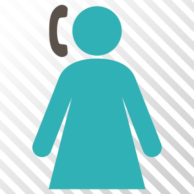 Arama kadın vektör simgesi