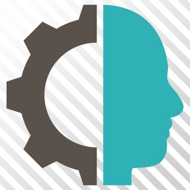 Cyborg dişli vektör simgesi