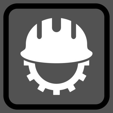 Geliştirme işçisi vektör simgesi bir çerçeve içinde