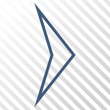 Ok ucu doğru vektör simgesi