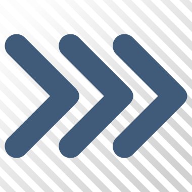 Üçlü ok ucu doğru vektör simgesi