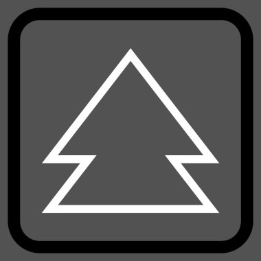 Yön yukarı vektör simgesi bir çerçeve içinde