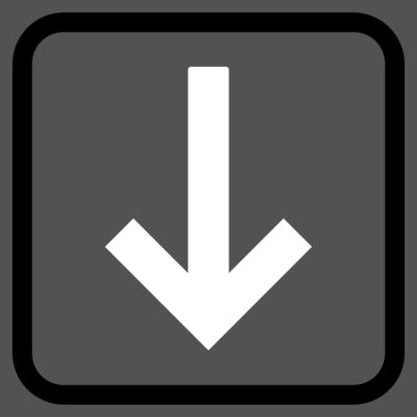 Bir çerçeve içinde ok vektör simgesi