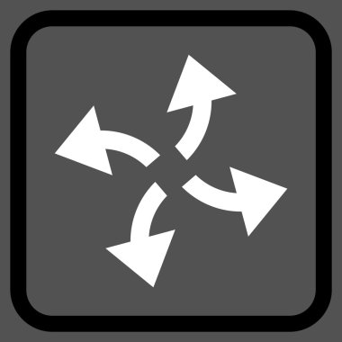 Santrifüj oklar bir çerçeve içinde simge vektör