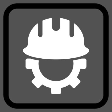 Geliştirme işçisi vektör simgesi bir çerçeve içinde