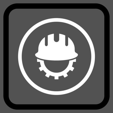 Geliştirme işçisi vektör simgesi bir çerçeve içinde