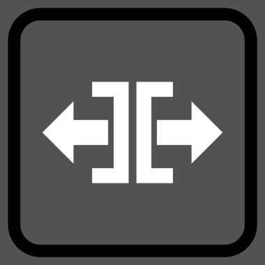 Yatay yöndeki vektör simgesi bir çerçeve içinde bölmek